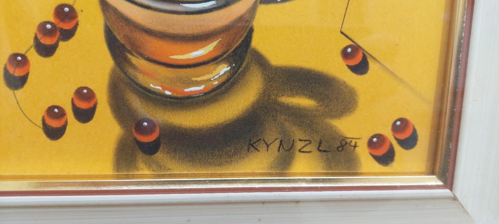 Oil On Faesite Signed Kinzl 35x25 Cm Cm 1987 photo for sale