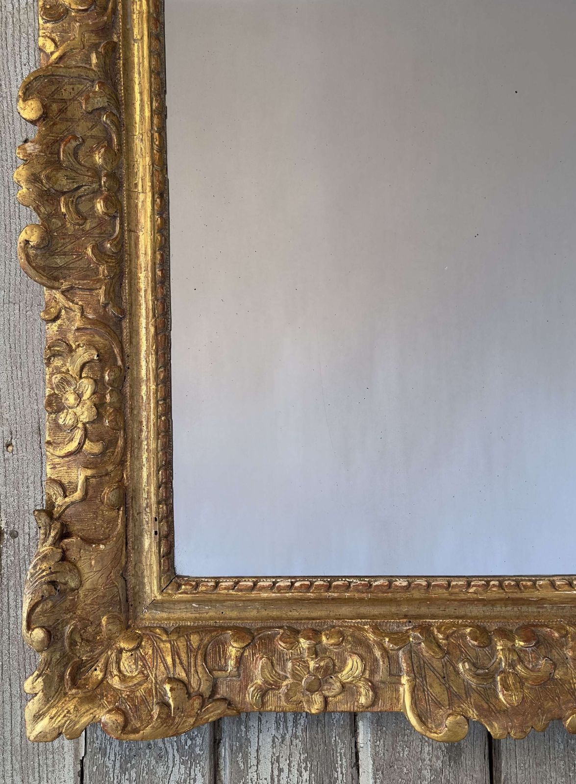 Antique Giltwood Mirror – French Baroque Revival Style – 19th Century photo vinterior