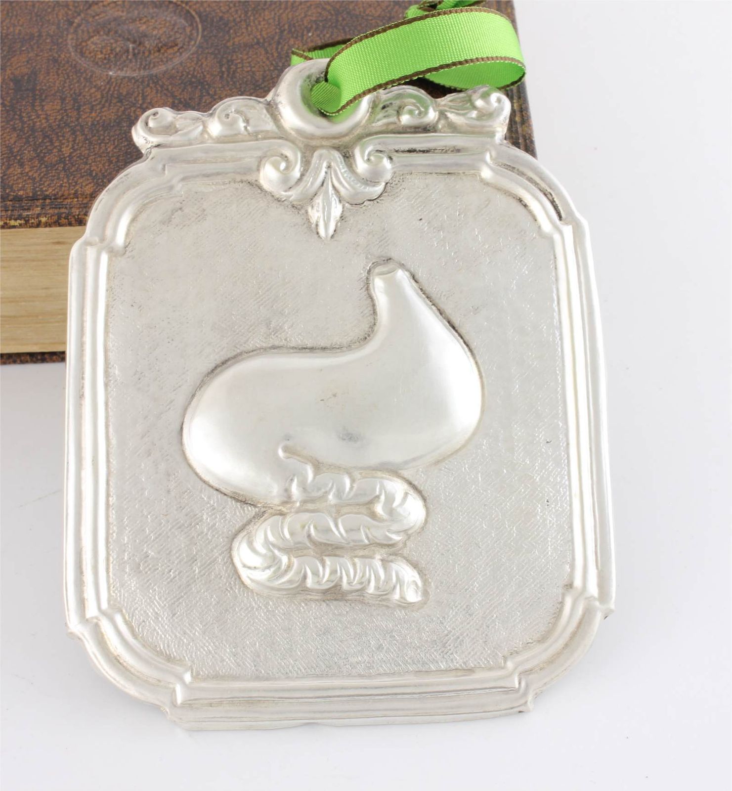 Stomach & Intestines Silver Plate Ex Voto. Italian Religious Votive photo Home Decor