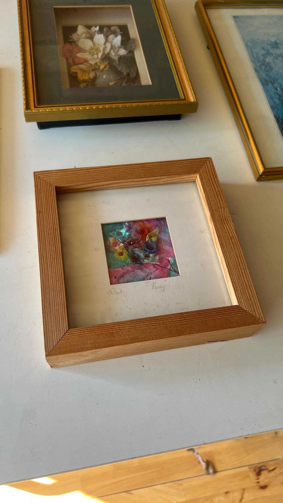 Exquisite Four Piece Framed Floral Print Gallery Set For Elegant Home Styling photo for sale