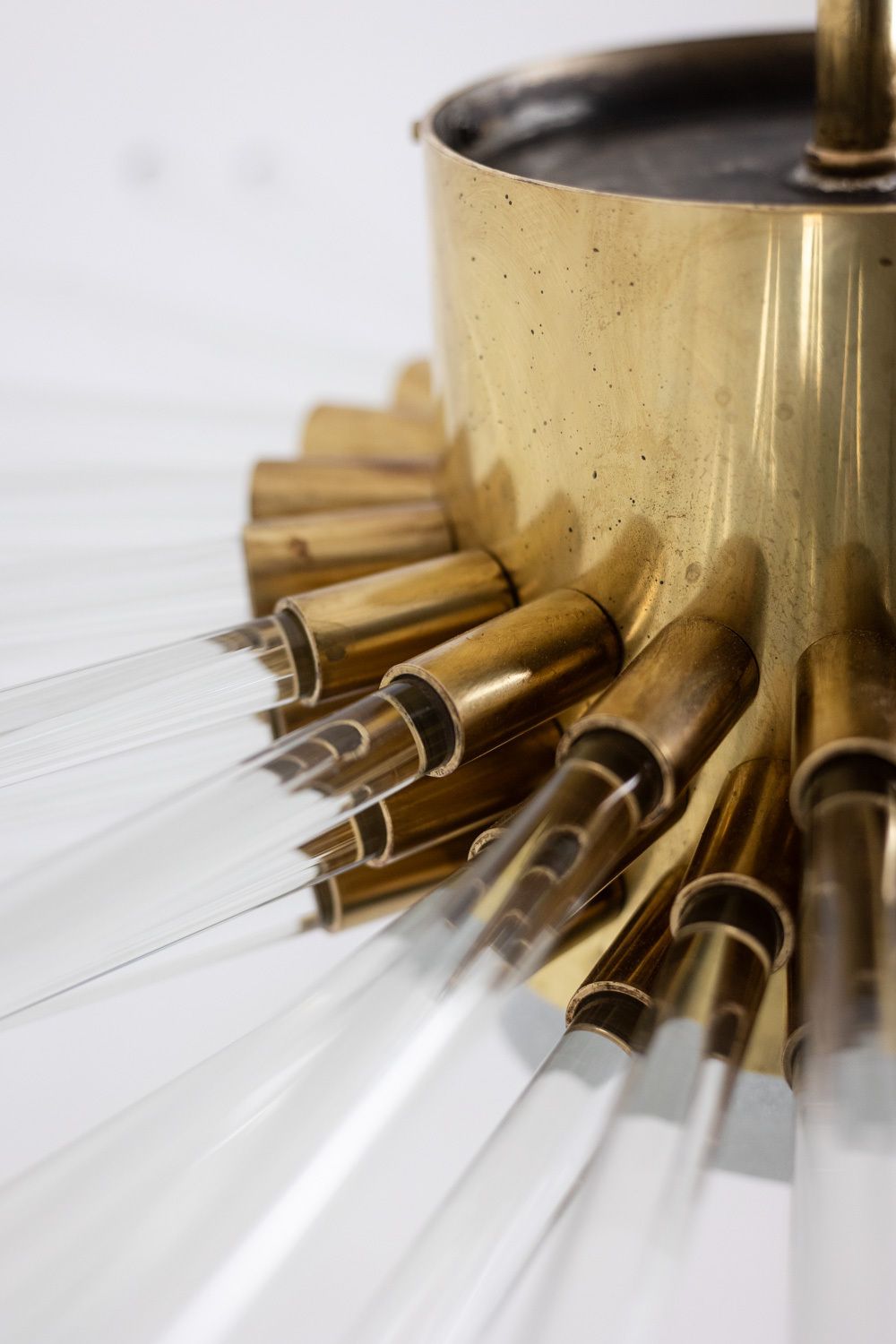 photo furniture Radiant Glass Tube Chandelier. Contemporary Design.