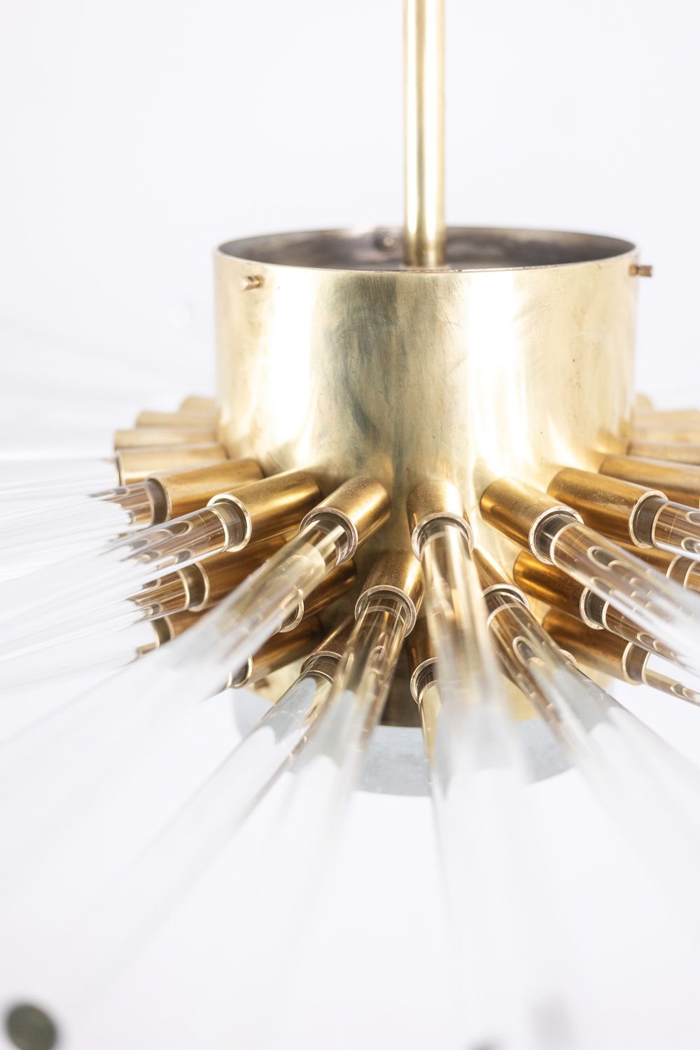 photo for sale Radiant Glass Tube Chandelier. Contemporary Design.