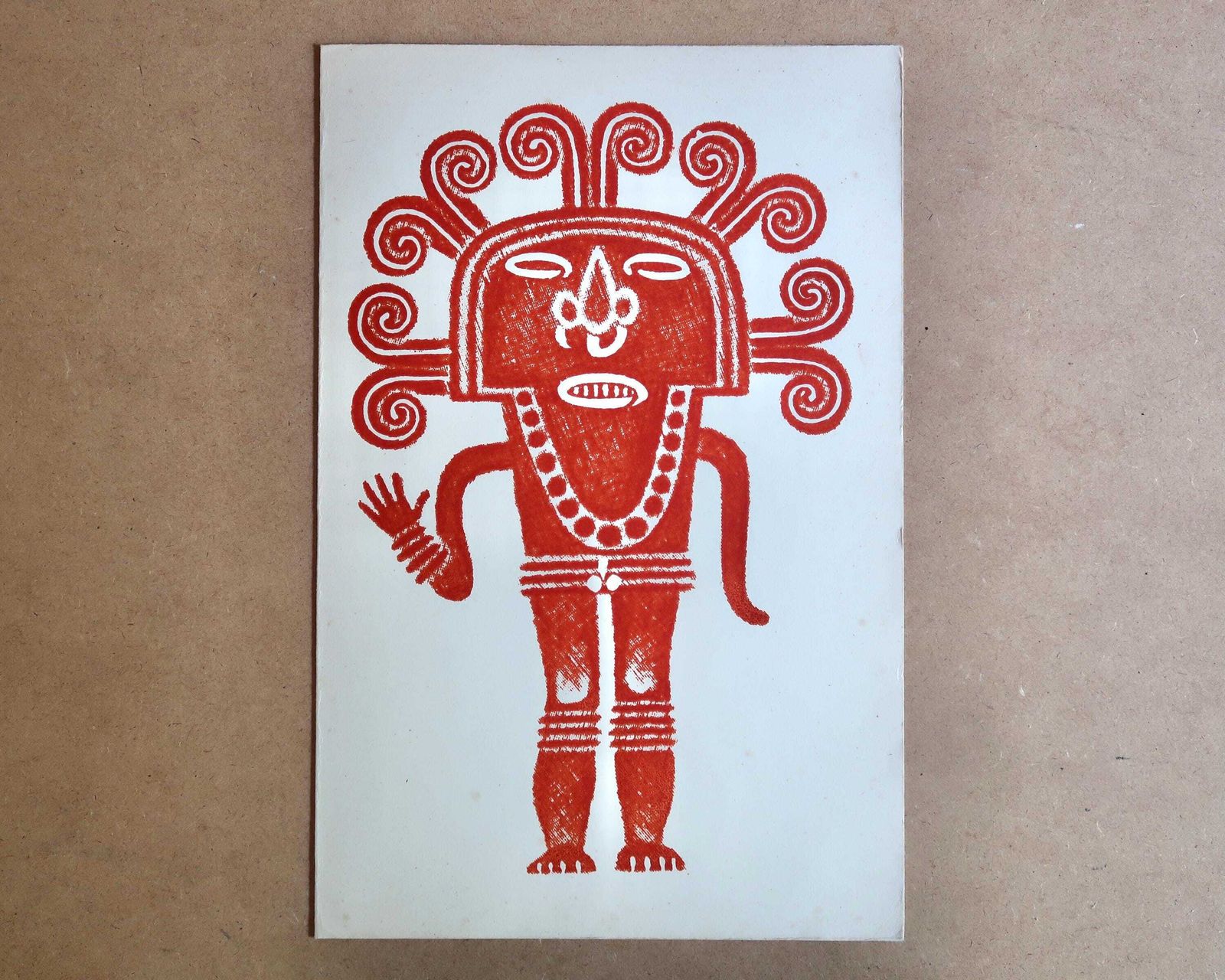 Pre Columbiaanse Prent Van Georges Arnulf, 1967 / Tolima, Calima, Quimbaya Stijl