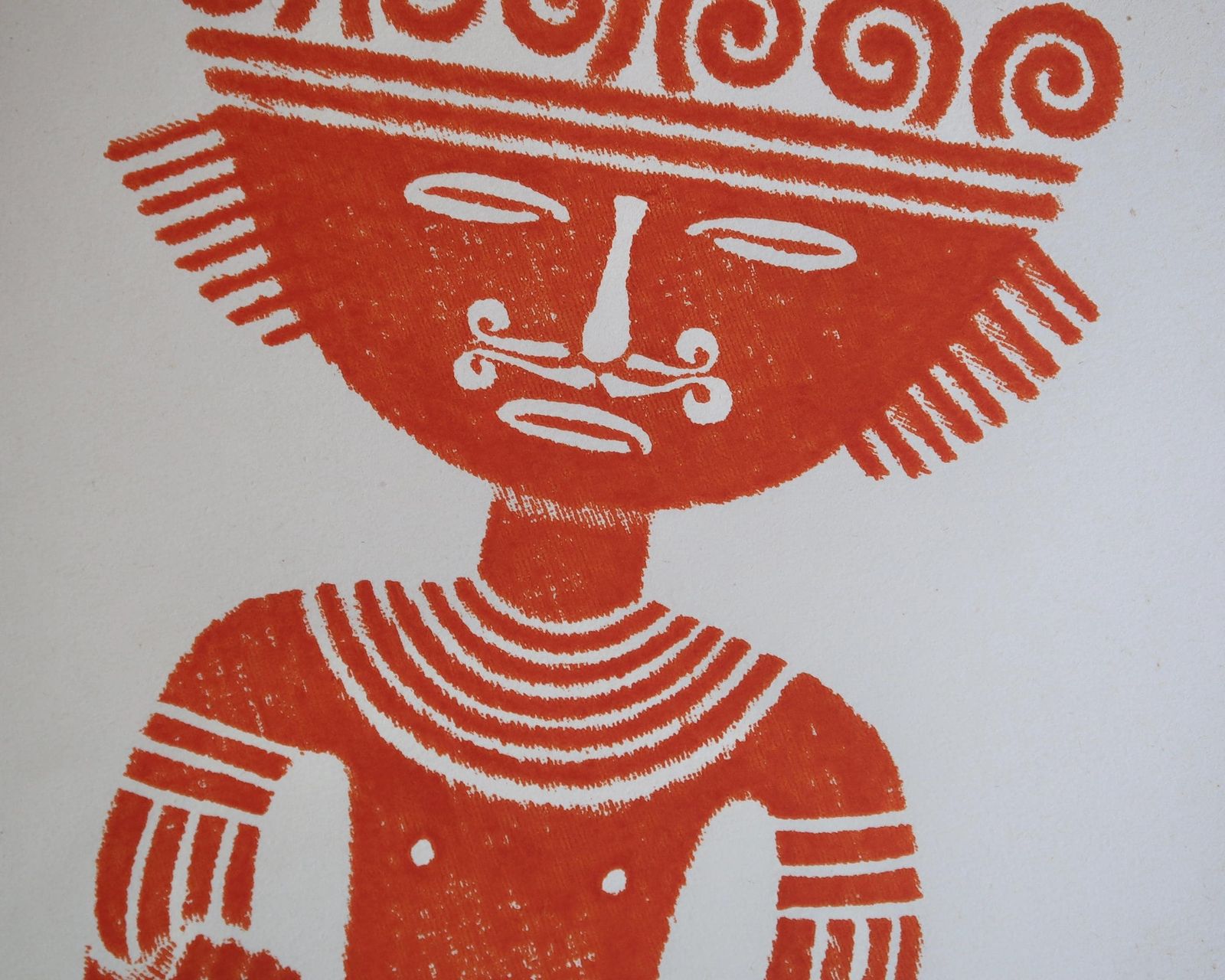 Original Pre Colombian Print By Georges Arnulf, 1967 / Tolima, Calima, Quimbaya Style photo furniture
