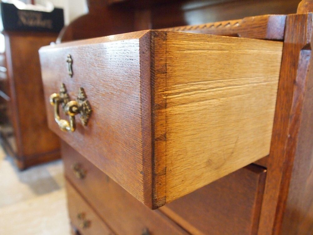 Chest Of Drawers Rare Arts And Crafts Victorian Gothic Oak C1870 photo 895.0