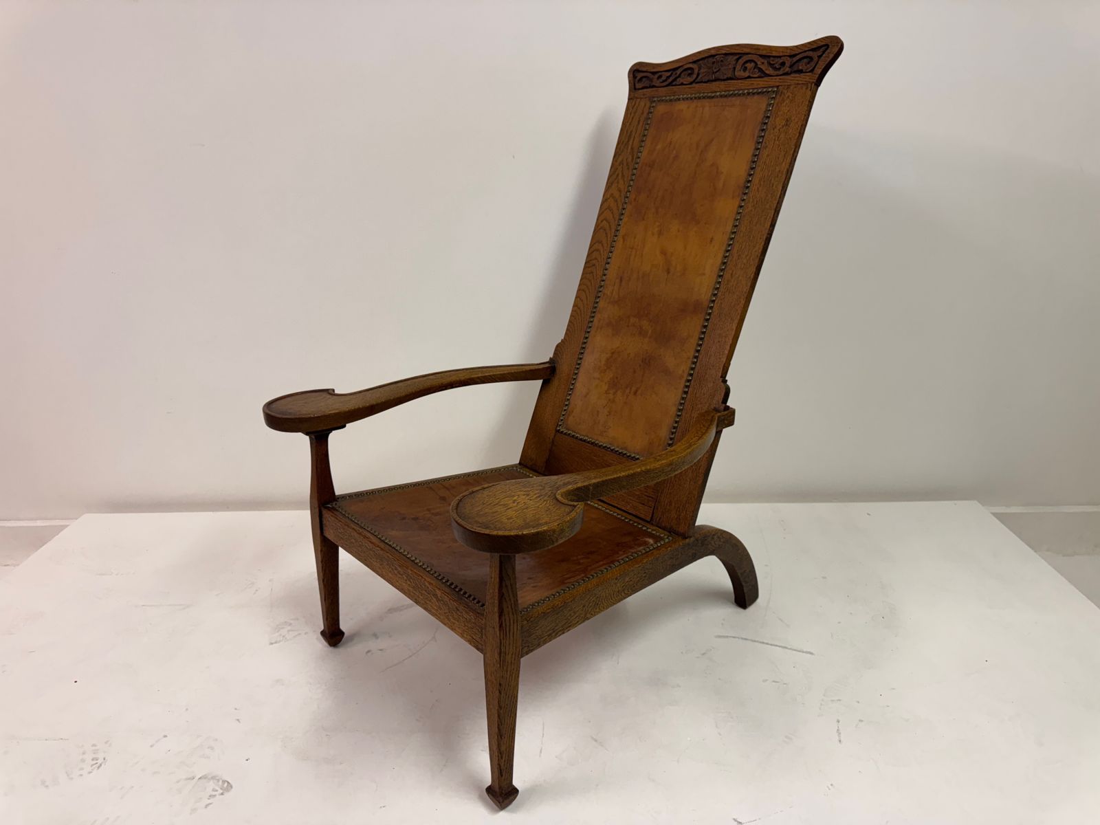 Arts And Crafts Oak Studio Chair By Arthur Simpson Of Kendal, Circa 1910 photo Furniture