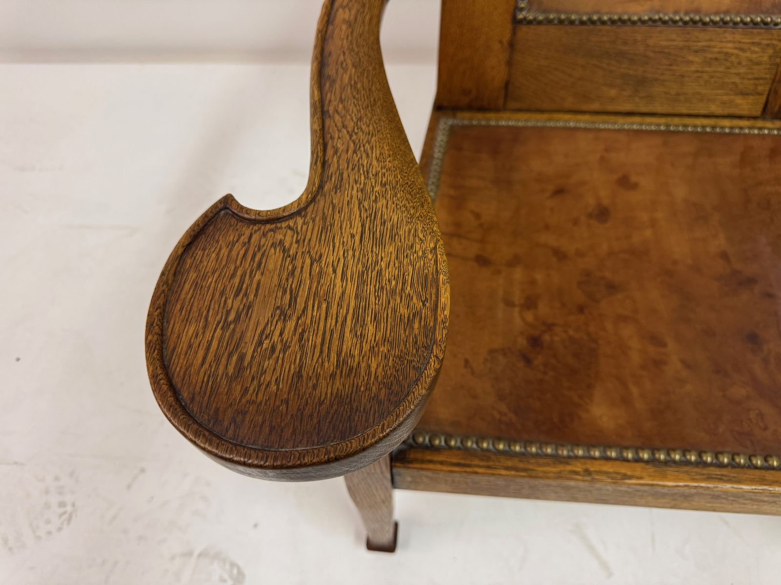 Arts And Crafts Oak Studio Chair By Arthur Simpson Of Kendal, Circa 1910 photo vintage