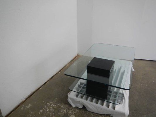 Tempered Glass Coffee Table By Vittorio Dassi, 1960s photo vintage