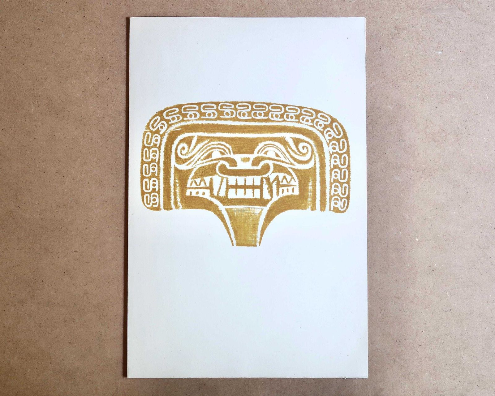 Original Pre Colombian Print By Georges Arnulf, 1967 / Tolima, Calima, Quimbaya Style