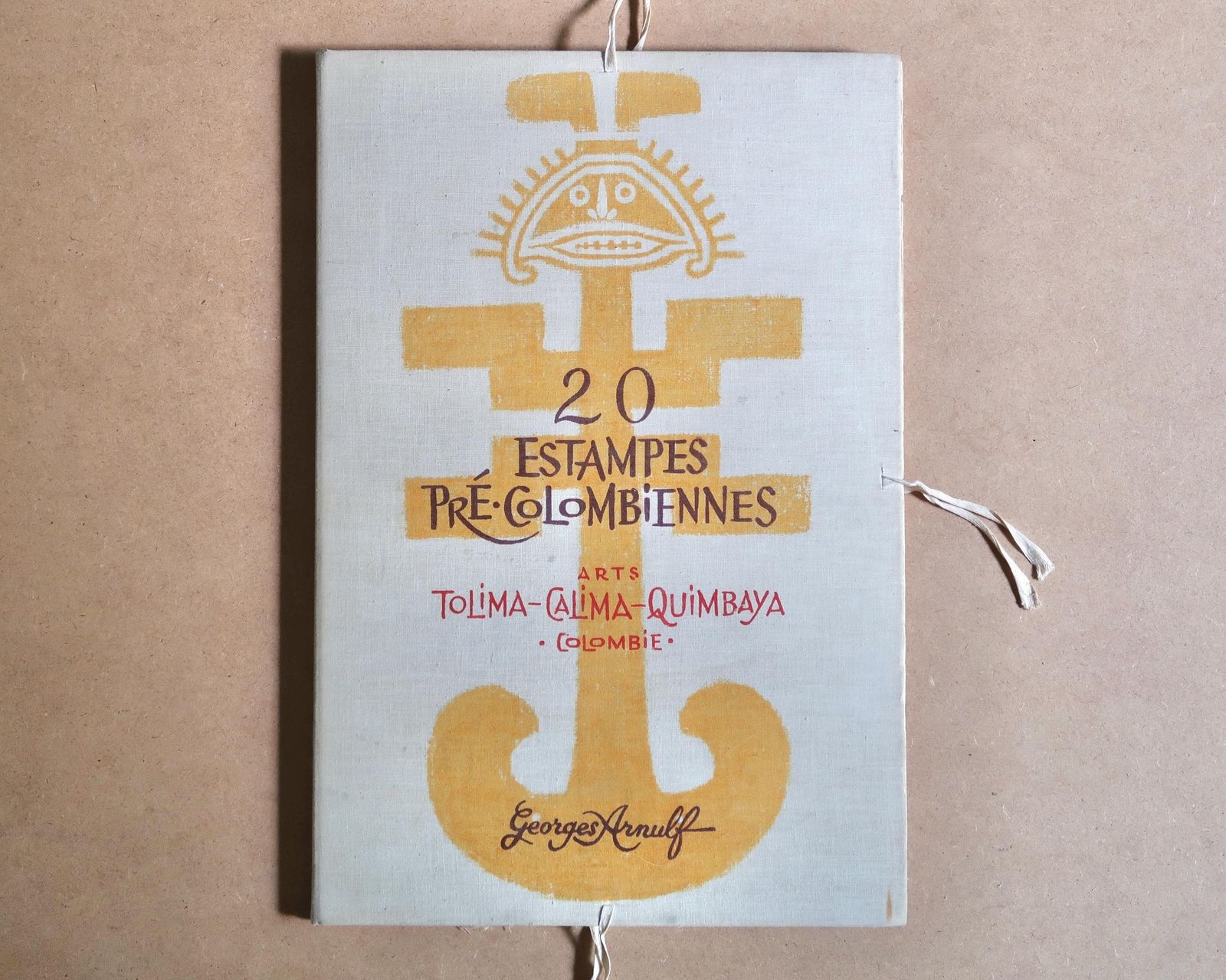 Original Pre Colombian Print By Georges Arnulf, 1967 / Tolima, Calima, Quimbaya Style photo buy