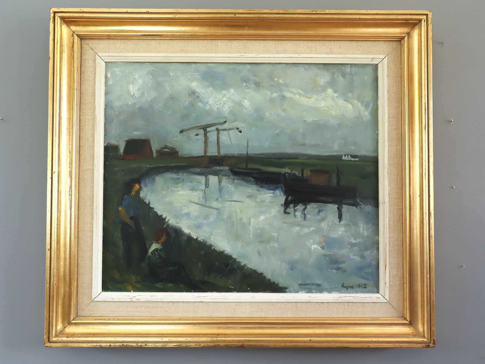By The Waterbank  Oil Painting