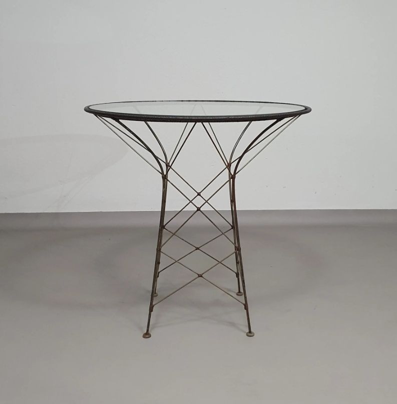 Beautiful Dining Set Designed By Yuzuru Yamakawa. The Chairs And Table Are Made Of Wiredmetal With Woven Rattan. photo Furniture