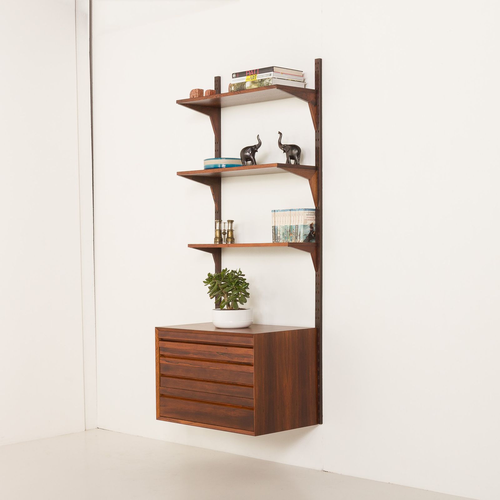 Poul Cadovius Rosewood Wall Unit For Cado, Denmark 1960s.