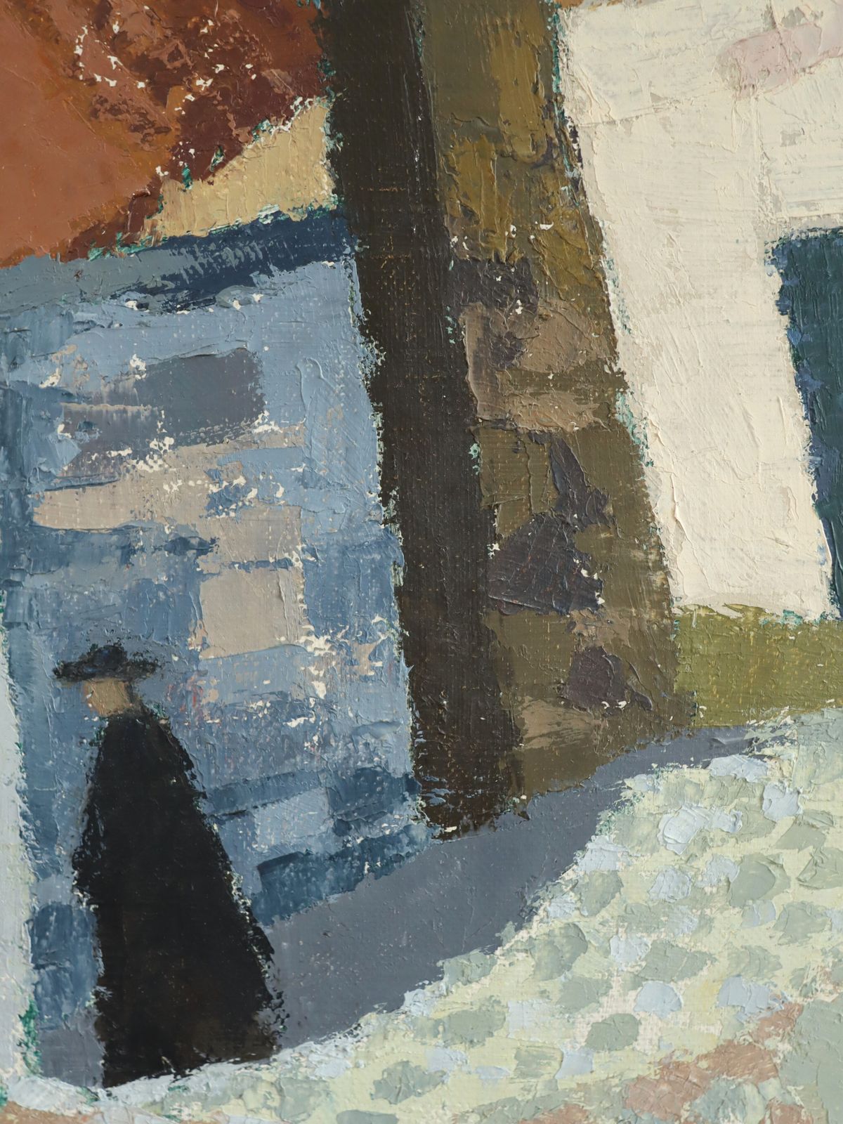 photo for sale Coastal Descent Oil Painting, Mid 20th Century