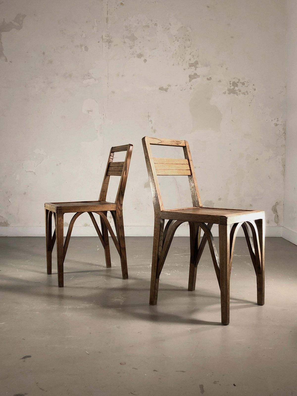 Pair Of 2 Mid Century Modern Chairs, In The Style Of Rene Gabriel, France 1950 photo furniture