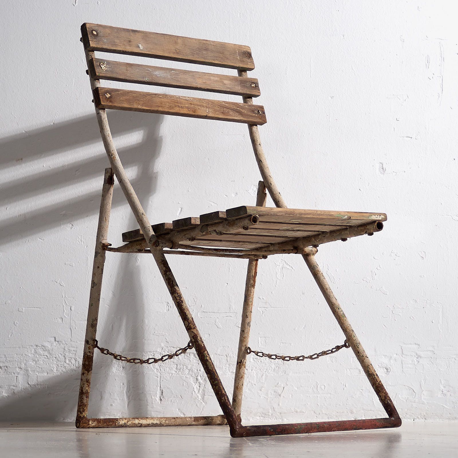 photo furniture Antique Garden Folding Chairs (C.1920). Set Of 2 Pieces