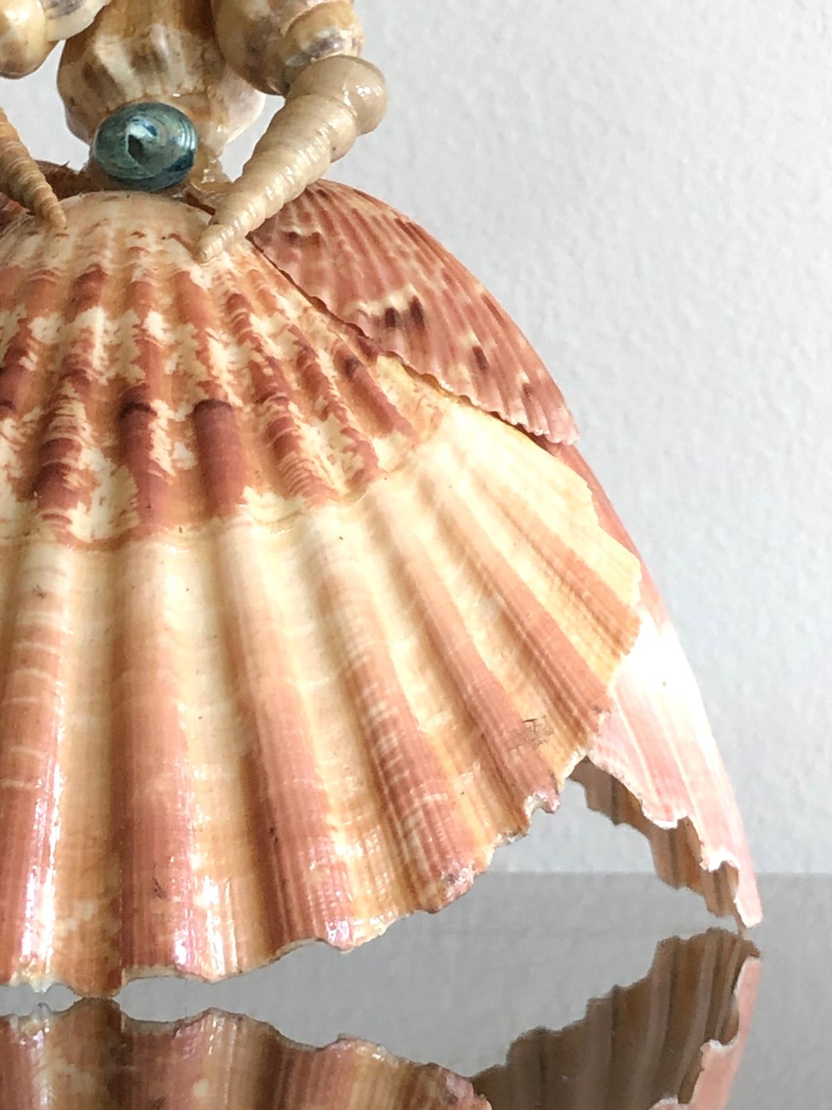 Pair Of Shabby Chic Neoclassical Sculptures Princess Shell France 1970 photo Art