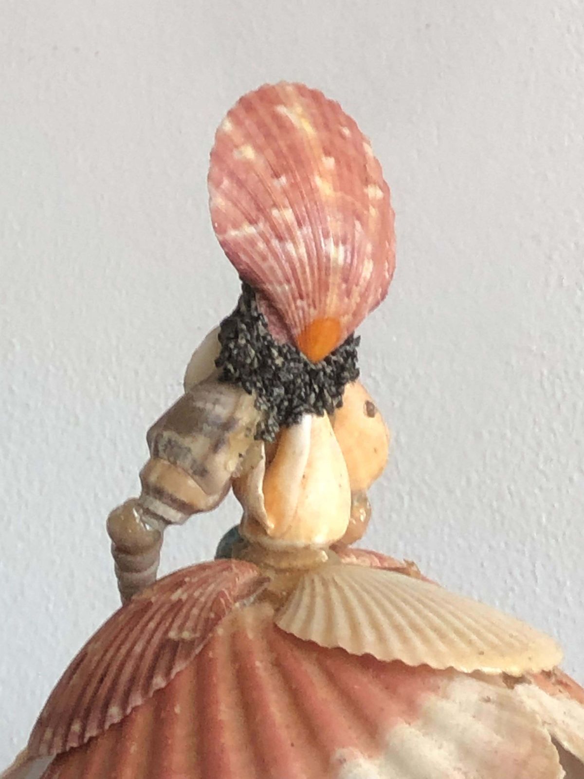 Pair Of Shabby Chic Neoclassical Sculptures Princess Shell France 1970 photo vinterior