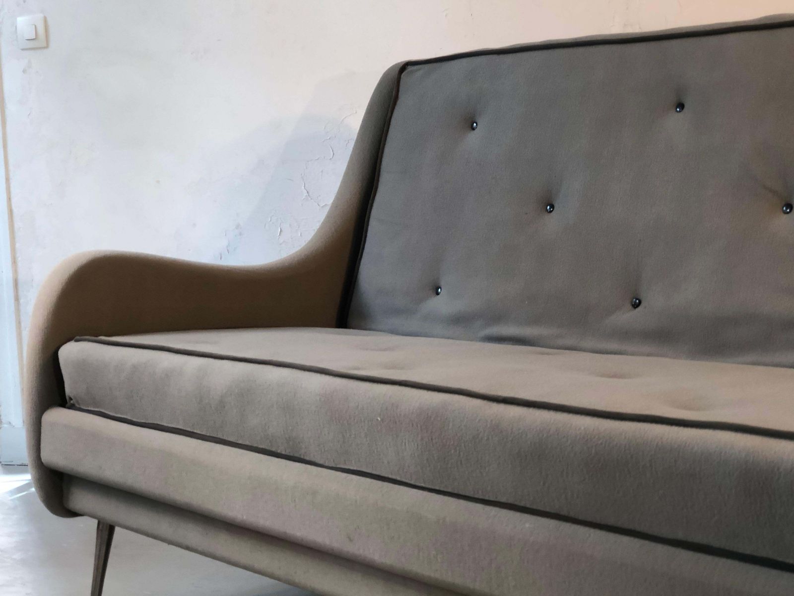 photo for sale Mid Century Modernist Free Form Sofa By Erton, France, 1950
