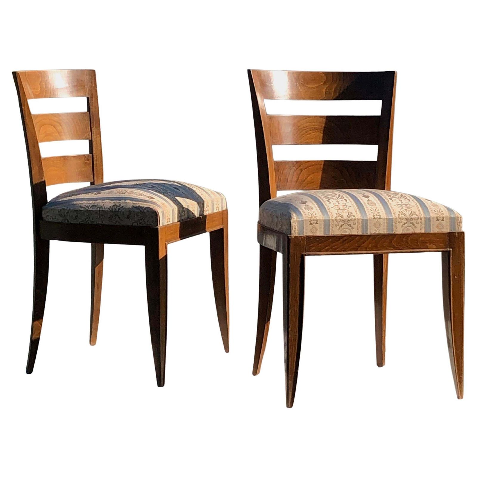 Set Of 2 Art Deco Neoclassic Chairs By Jean Pascaud France 1930
