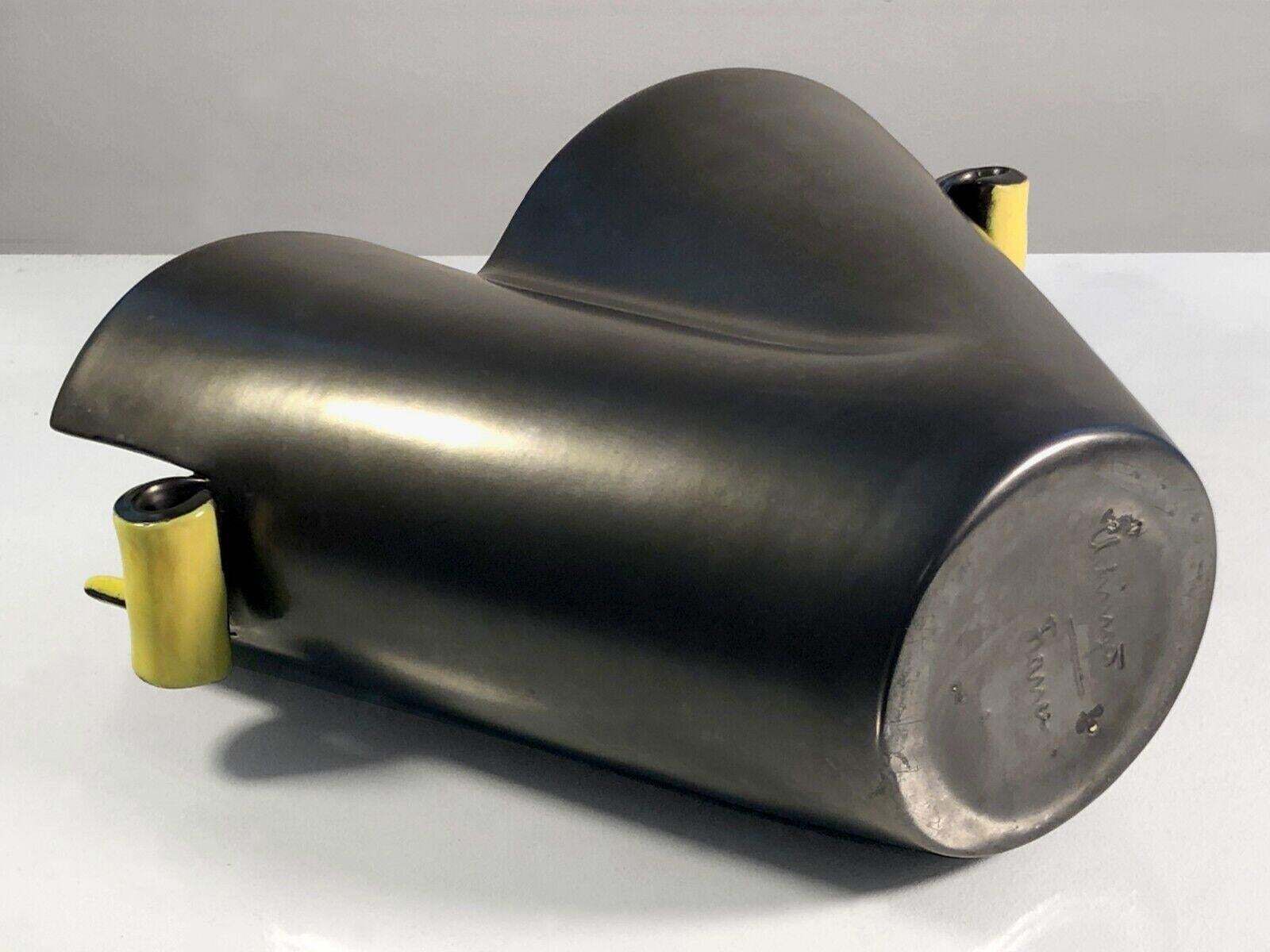 Home Decor Freeform Modernist Ceramic Vase By Elchinger, France 1950 photo