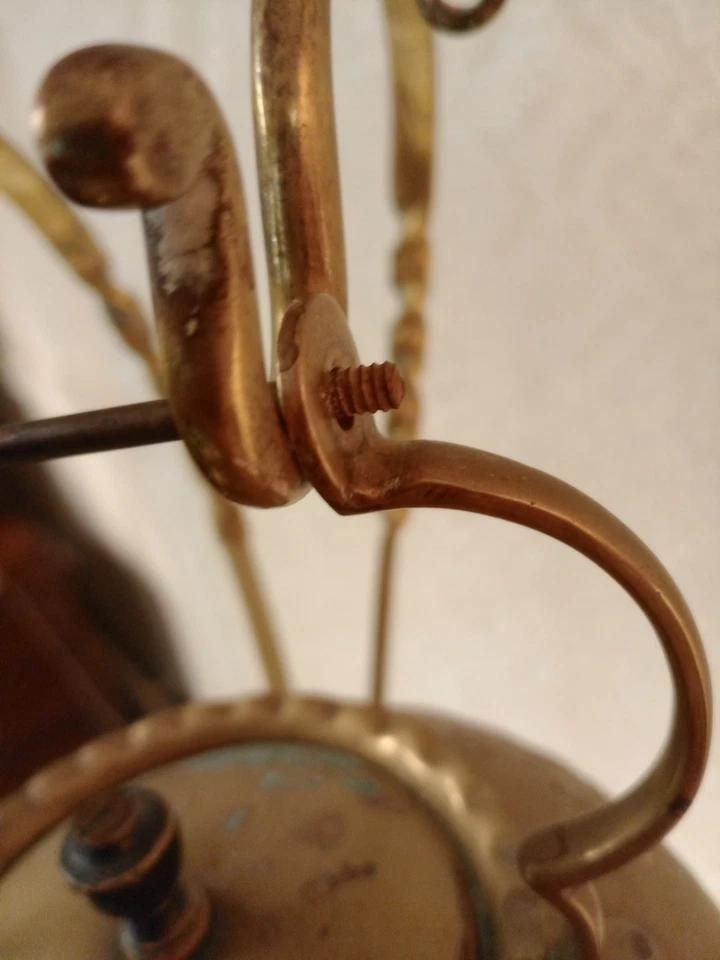 Antique Brass Spirit Kettle On Stand photo Home Decor