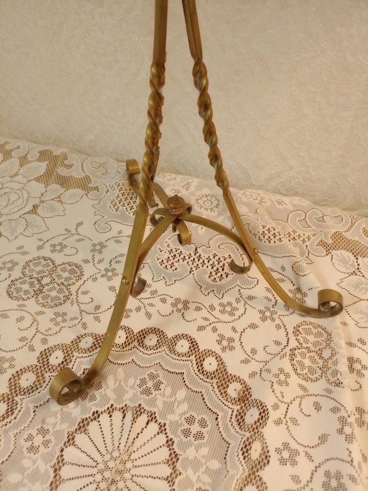Antique Brass Spirit Kettle On Stand photo vinterior