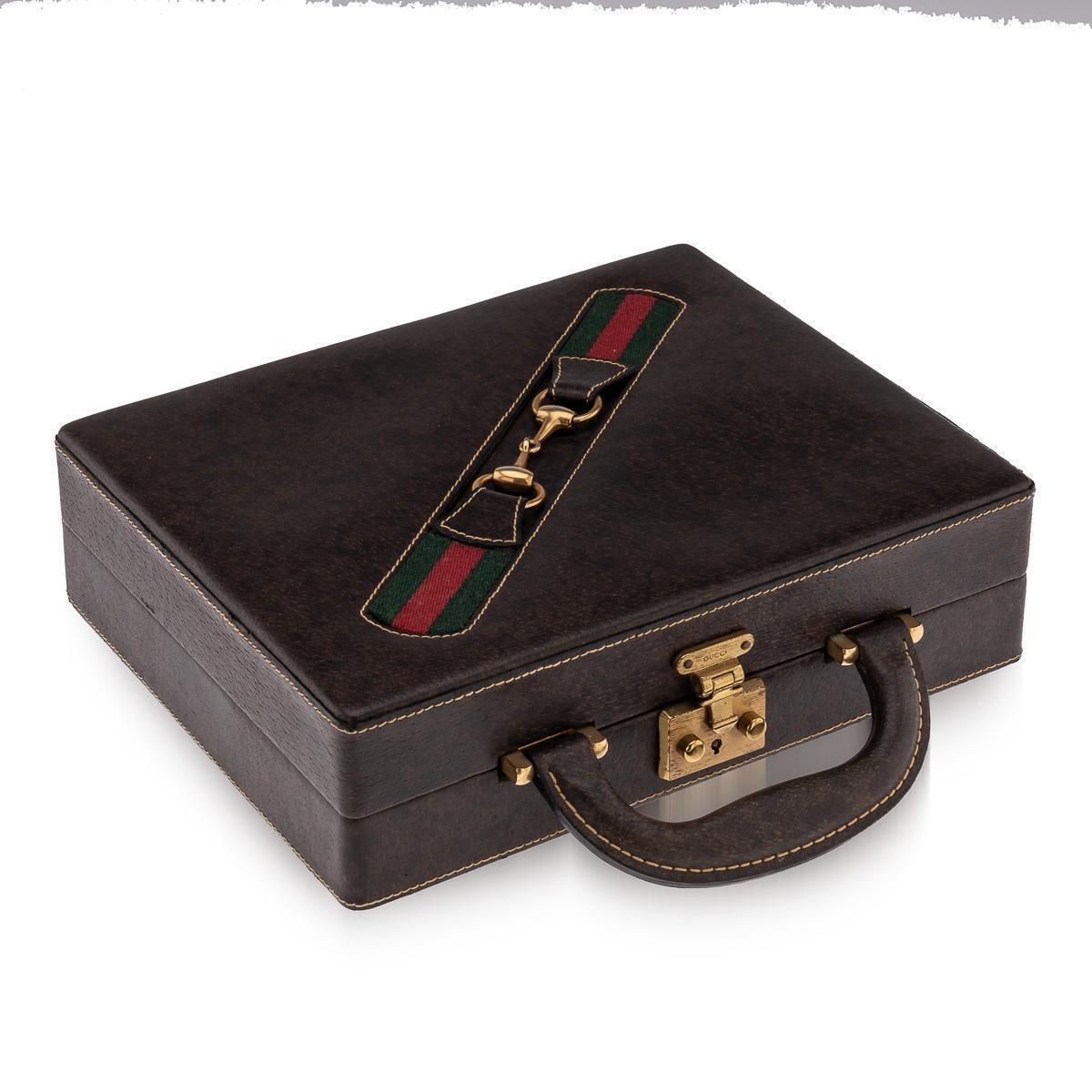 Vintage 20th Century Rare Italian Travel Poker Set By Gucci C.1970 photo buy