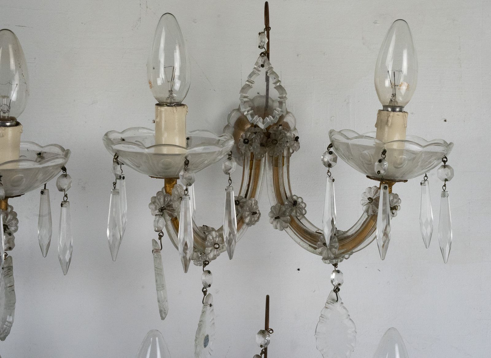 Set Of Six Maria Teresa Sconces. Italy 1940s photo buy