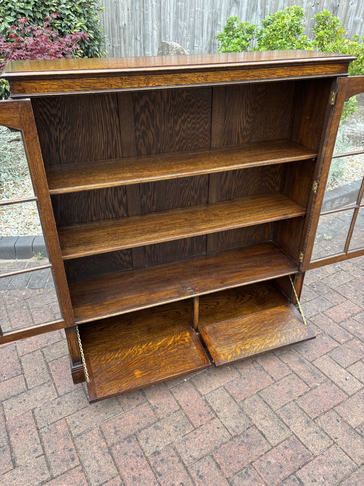 Early 20th Century Oak Glazed Bookcase photo buy