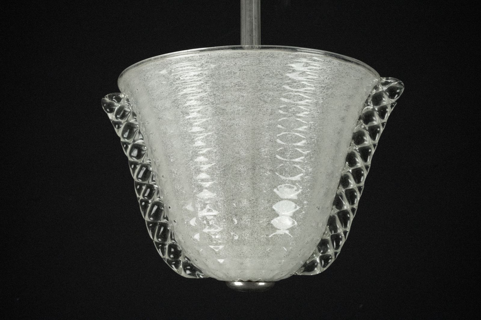 Rare Art Deco Ercole Barovier Chandelier In Pulegoso Murano Glass. Italy 1940s photo buy