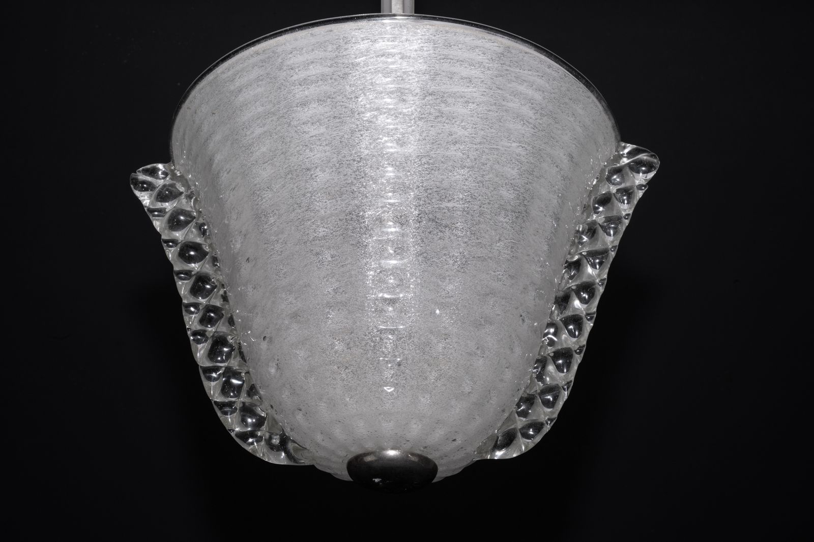 Rare Art Deco Ercole Barovier Chandelier In Pulegoso Murano Glass. Italy 1940s photo vintage