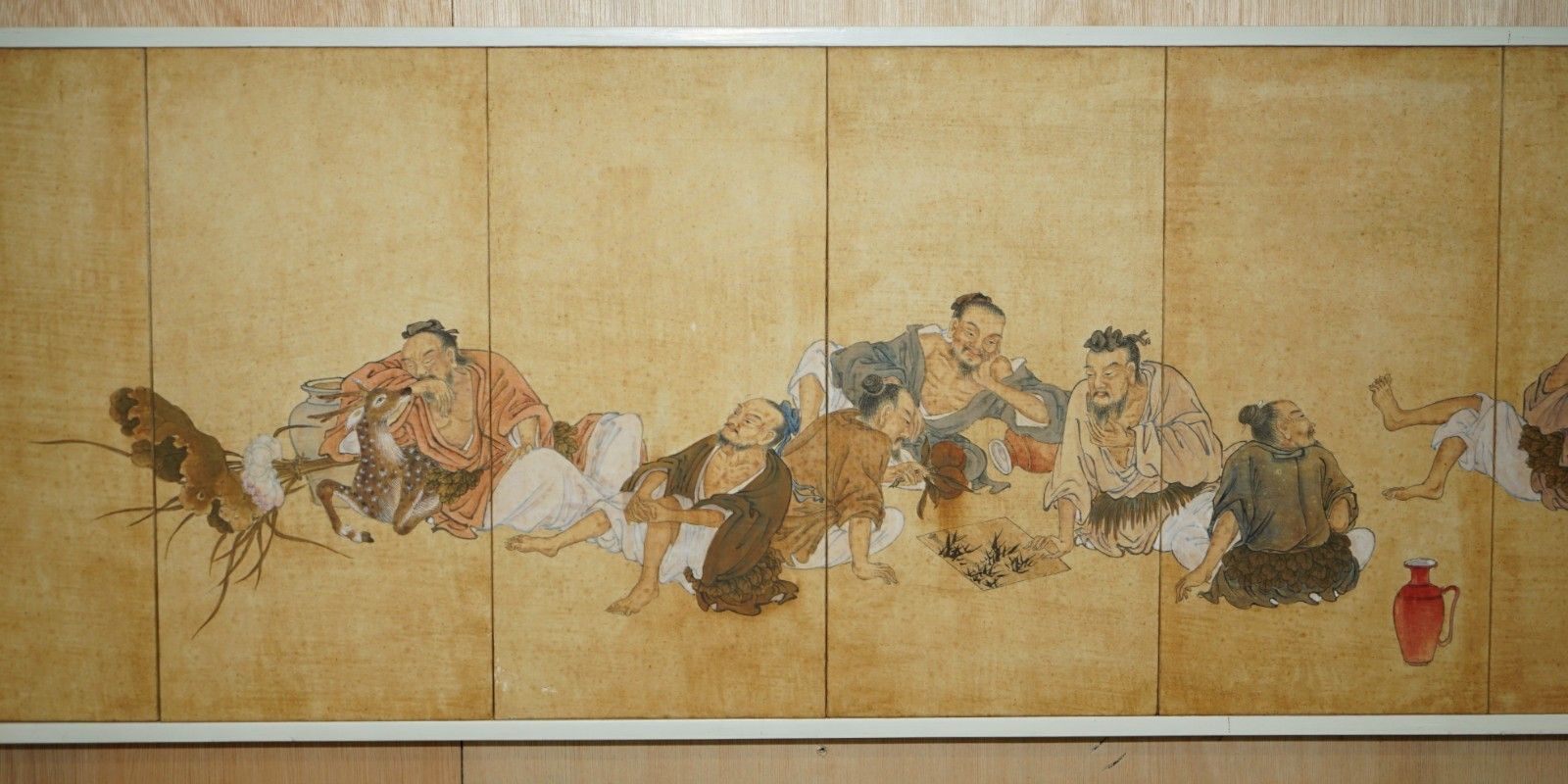 photo buy Fine Pair Of Extra Large Boisterous Exploits Of The Drunken Immortals Paintings
