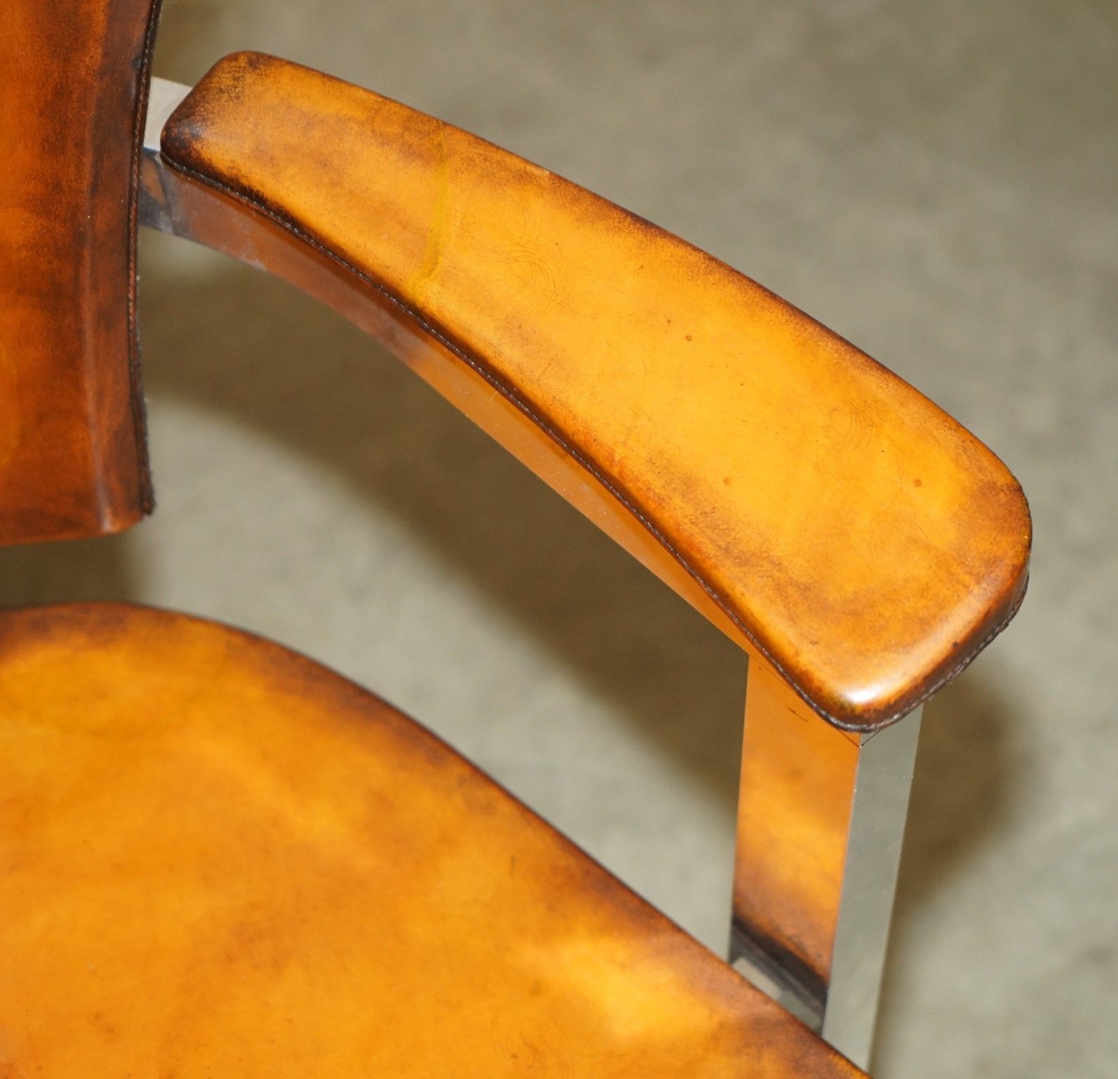Pair Of Piece Unique 1970's French Modernist Asymmetrical Zebrano Wood Armchairs photo buy