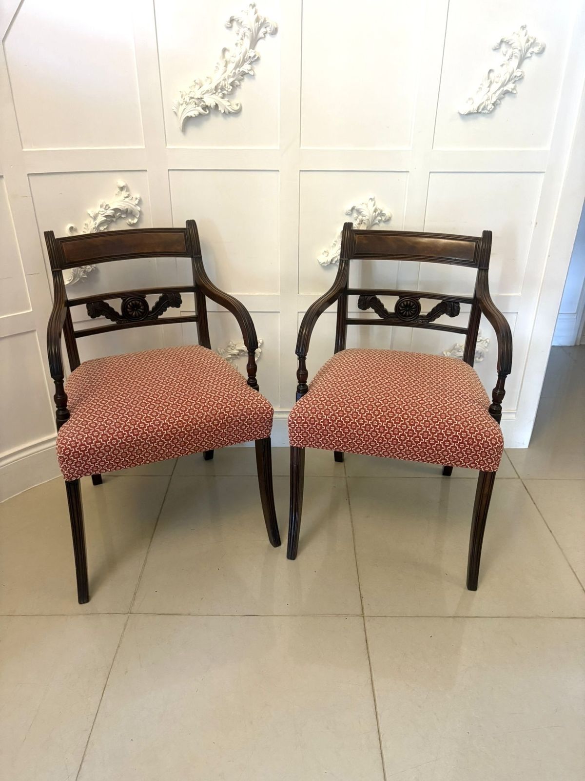 Outstanding Quality Set Of 8 Antique 19th Century Mahogany Dining Chairs photo for sale