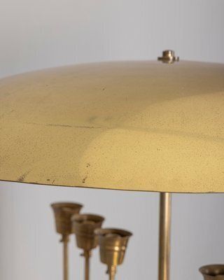 Vintage Italian Floor Lamp In Onyx And Golden Brass, 1950s photo vinterior