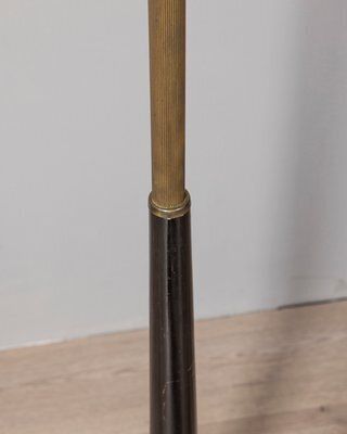 Lighting Vintage Italian Floor Lamp In Onyx And Golden Brass, 1950s photo