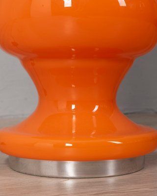 Vintage Italian Floor Lamp In Orange Glass, 1970s photo 823.0