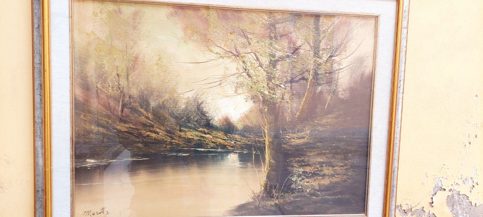 Oil Painting On Canvas Landscape Marotta 50x70 Years 60/70 photo for sale