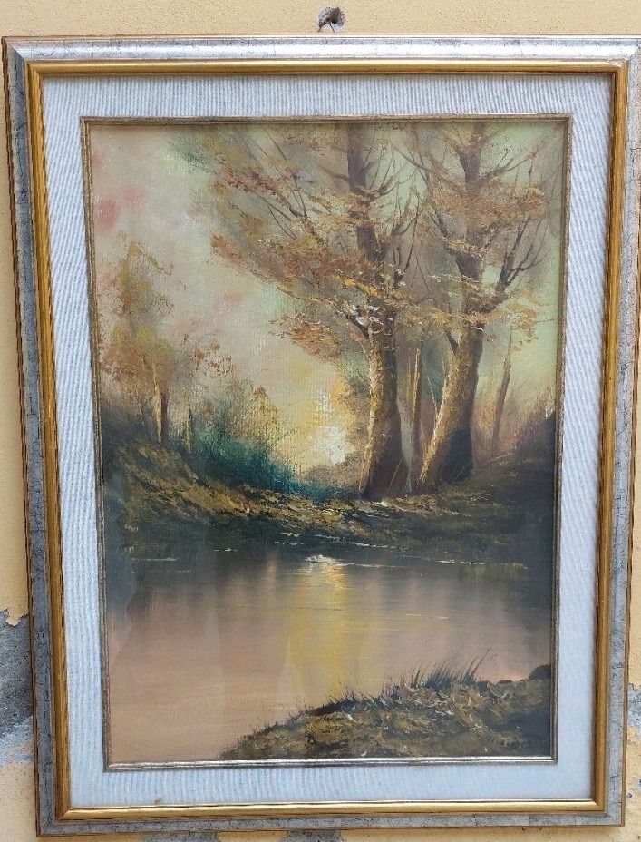 Oil Painting On Canvas Landscape 50x70s 60s/70s