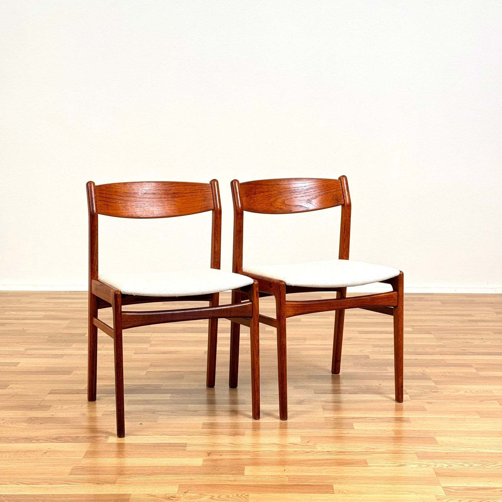 Set Of 2 Dining Chairs In Teak By Erik Kirkegaard