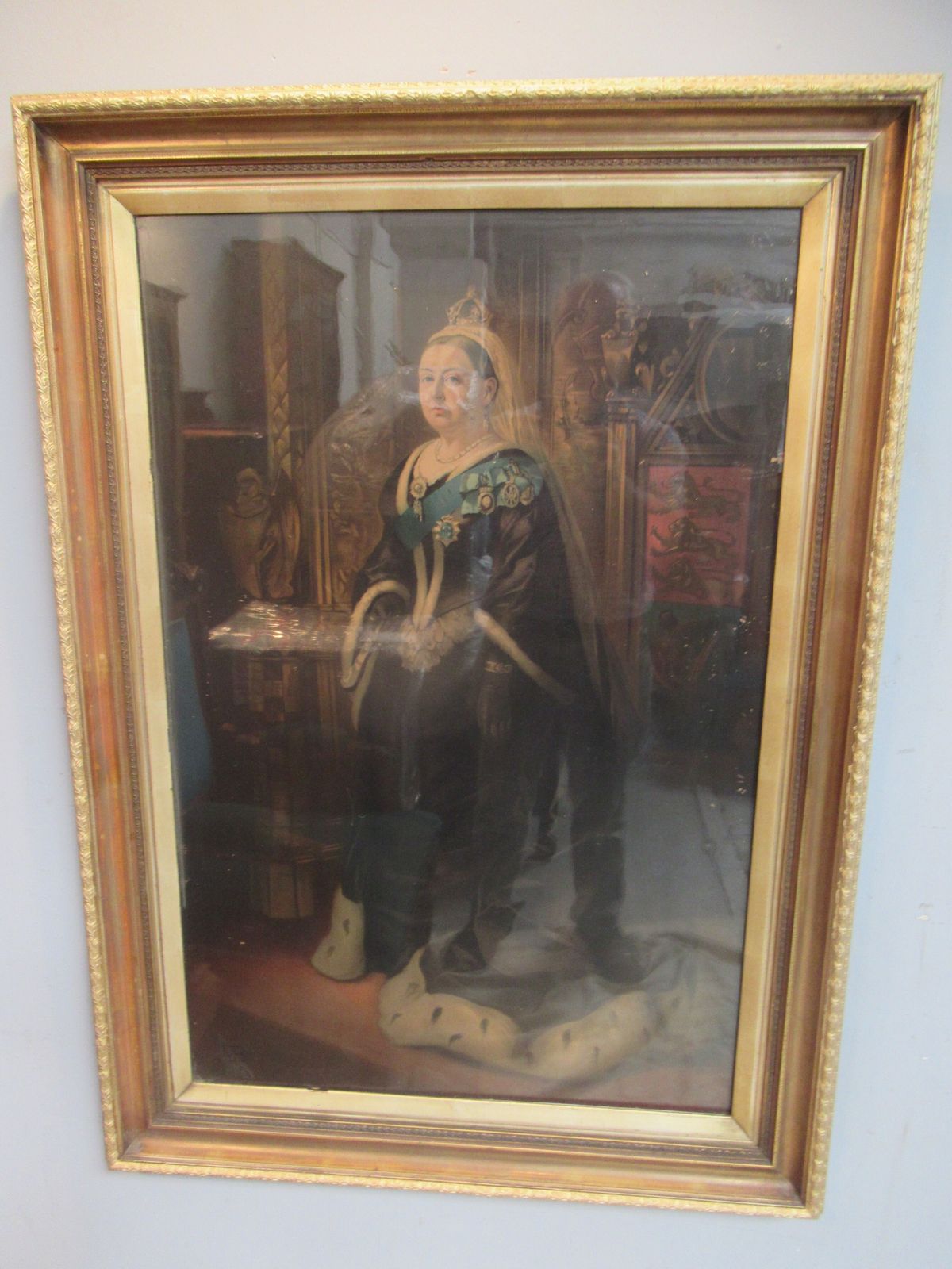 Large Colour Picture   Of Queen   Victoria    Dating From Around 1900 photo vintage