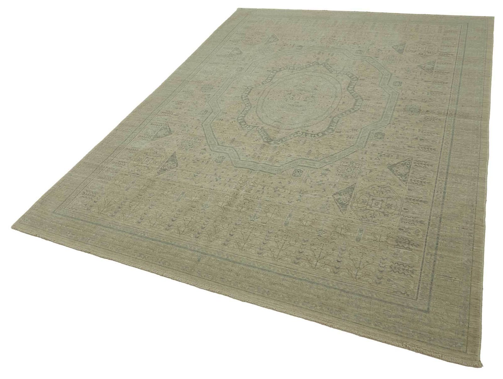 7x10 Hand Knotted Wool Oushak Rug   47713 photo for sale