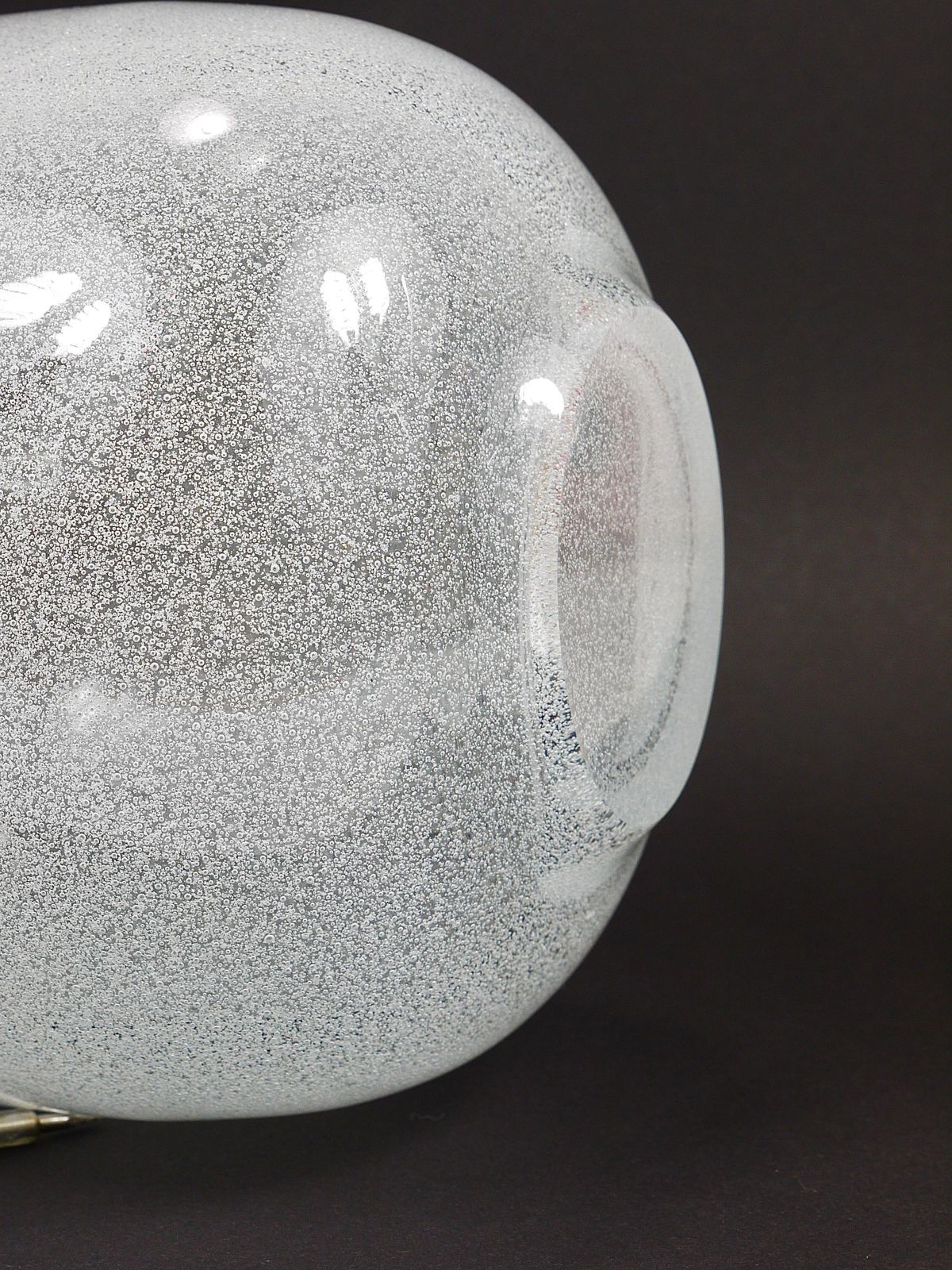 Home Decor Seguso Vetri D’arte Pulegoso Bubble Vase With Handles, Murano, Italy 1950s photo