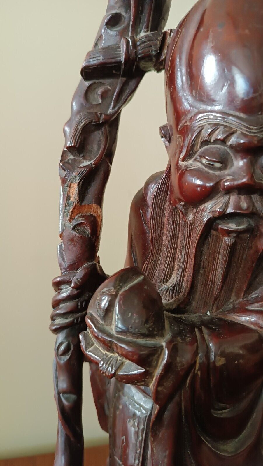 Rosewood Sculpture Late 19th Century China Sage Oriental Art photo Art