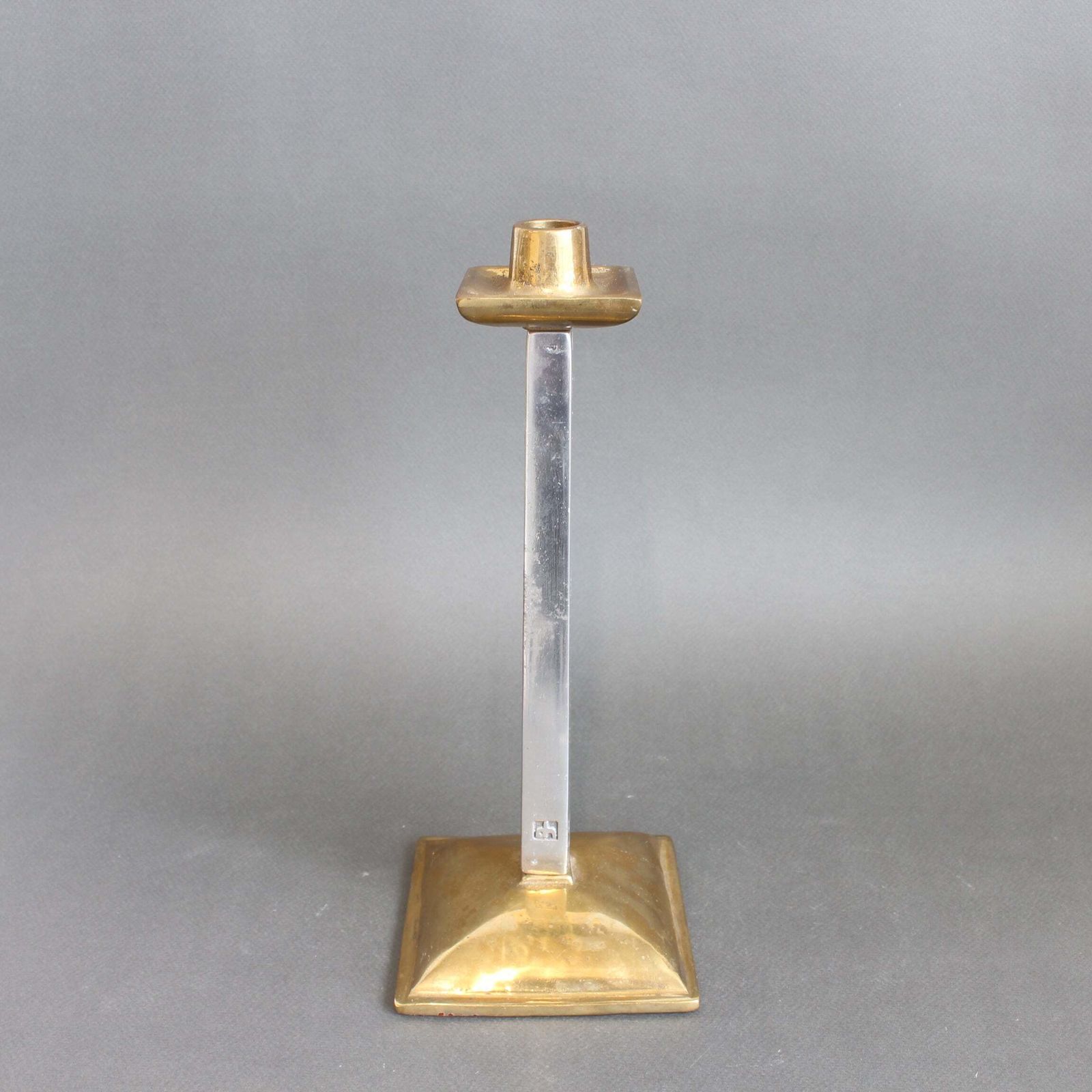 Aluminium And Brass Candlestick By David Marshall (Circa 1980s) photo furniture