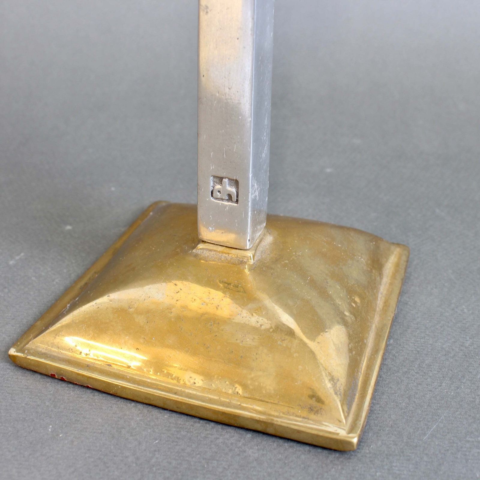 photo furniture Aluminium And Brass Candlestick By David Marshall (Circa 1980s)