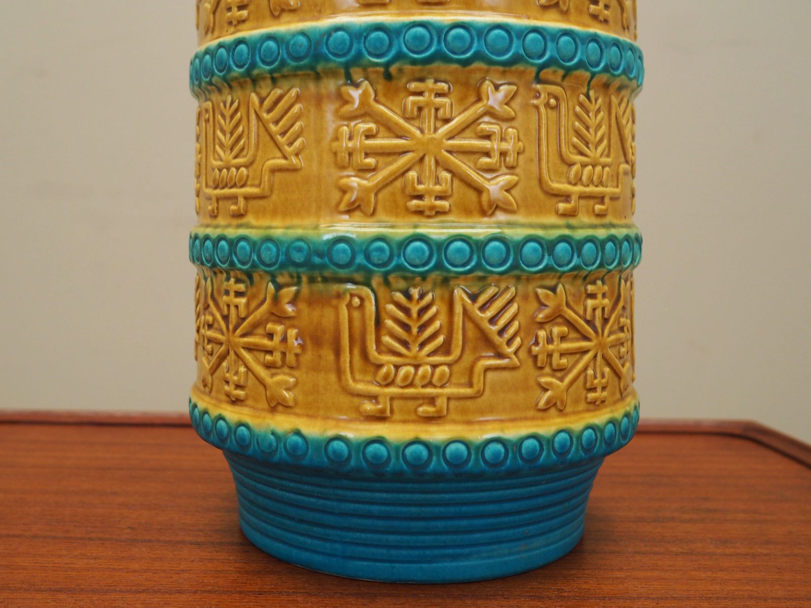 Ceramic Vase, German Design, 1960s, Manufacture: Bay Keramik photo vintage