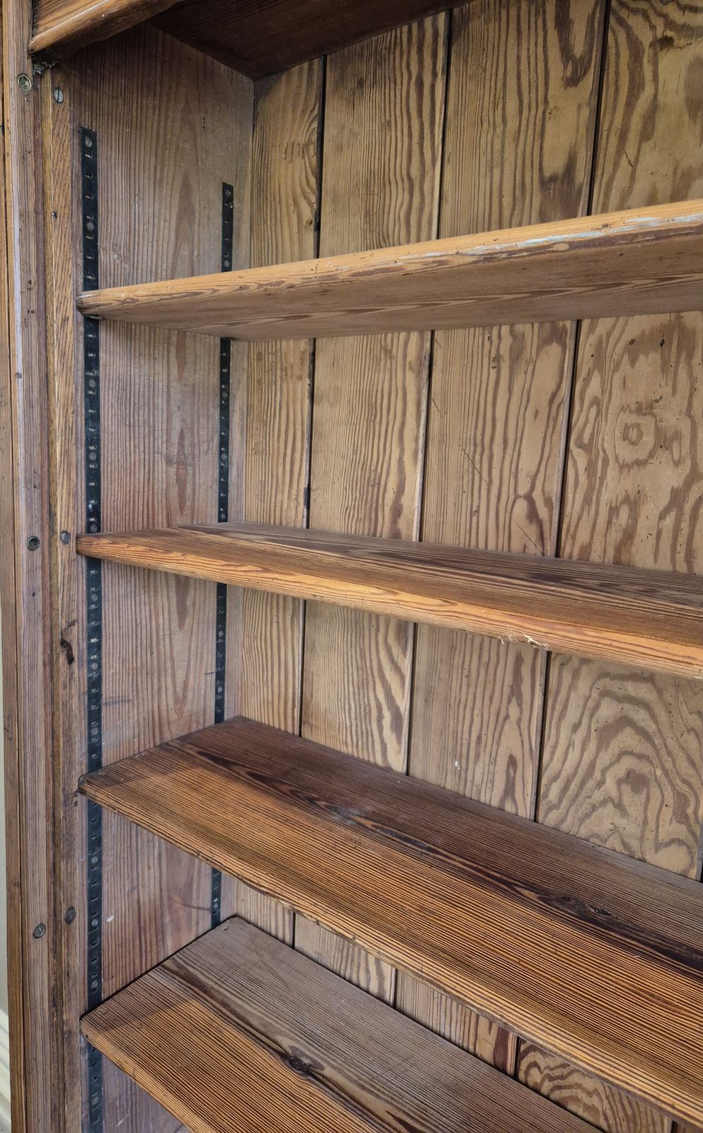 Furniture Antique Glasgow School Of Arts Wood Bookcase / Shelving W/Tambour Front 274cm H photo