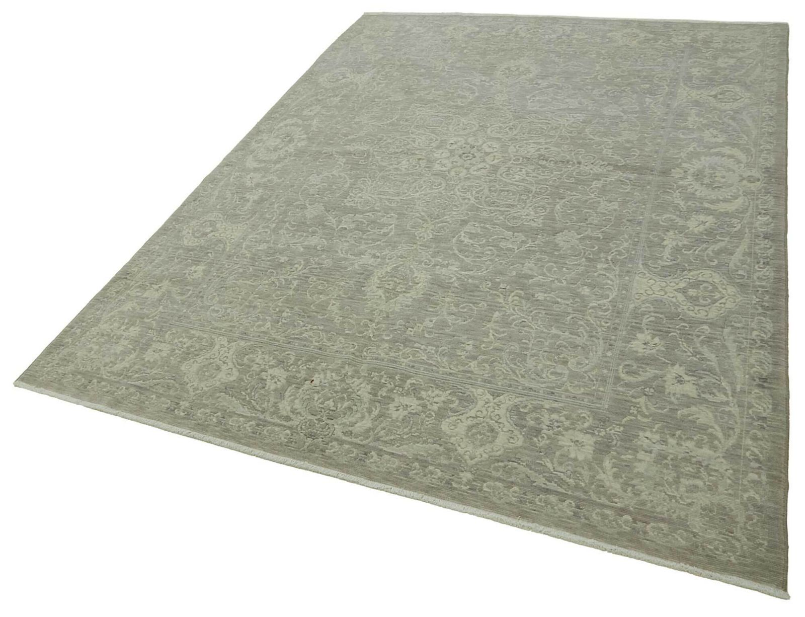 7x10 Hand Knotted Wool Oushak Rug photo for sale